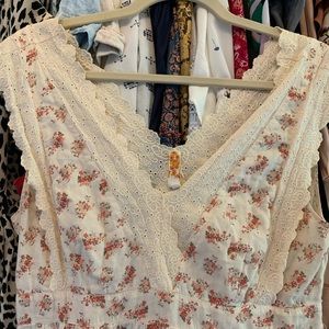 Anthropologie lace & floral vintage dress 8/10